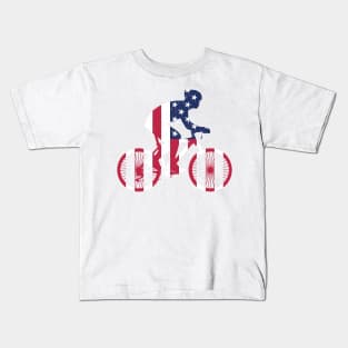 PROUD AMERICAN CYCLIST Kids T-Shirt